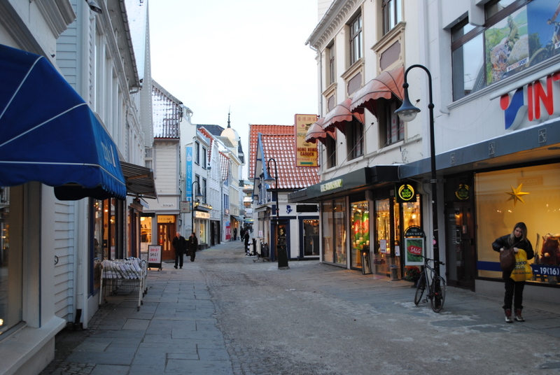 Une rue piétonne de Stavanger